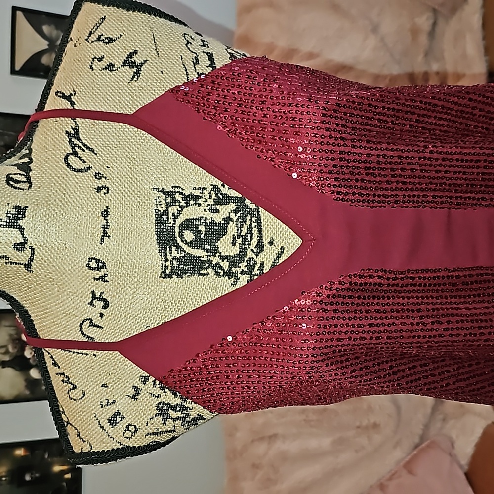 NWOT - Never Worn! Super Sexy Burgundy Wine Sequin Tank!!
